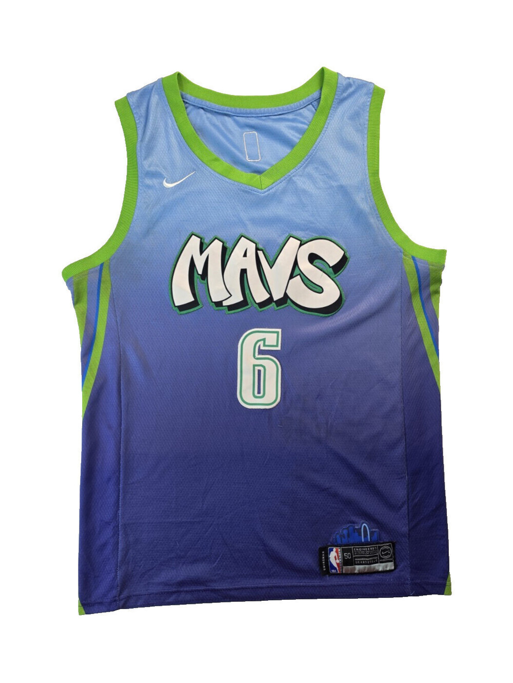 Nike Dallas Mavericks Mavs #6 Kristaps Porzingis Swingman Jersey Mens Size 50 XL